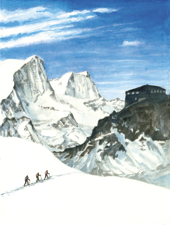 Randonneurs à Bertol (13x18 cm)